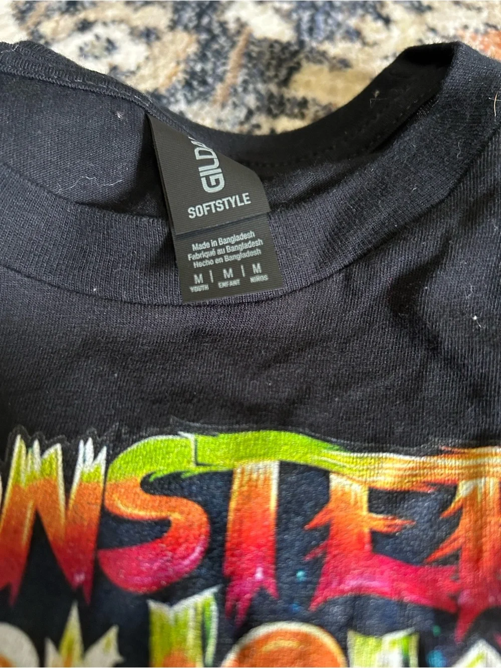 Monster Truck Graphic Tee for Kids - Black